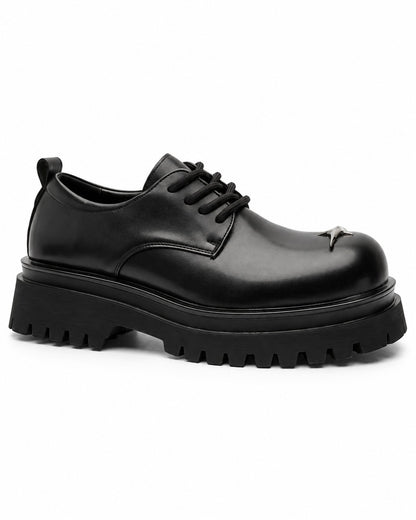 Chunky-Sole Derby Shoes with Star Plate