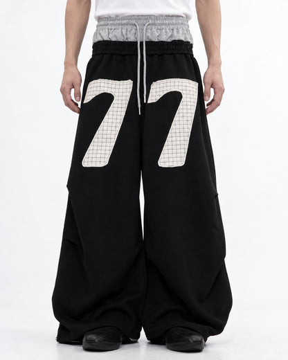 Number 77 Double Waistband Sweatpants