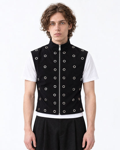 Black Metal Slim Vest