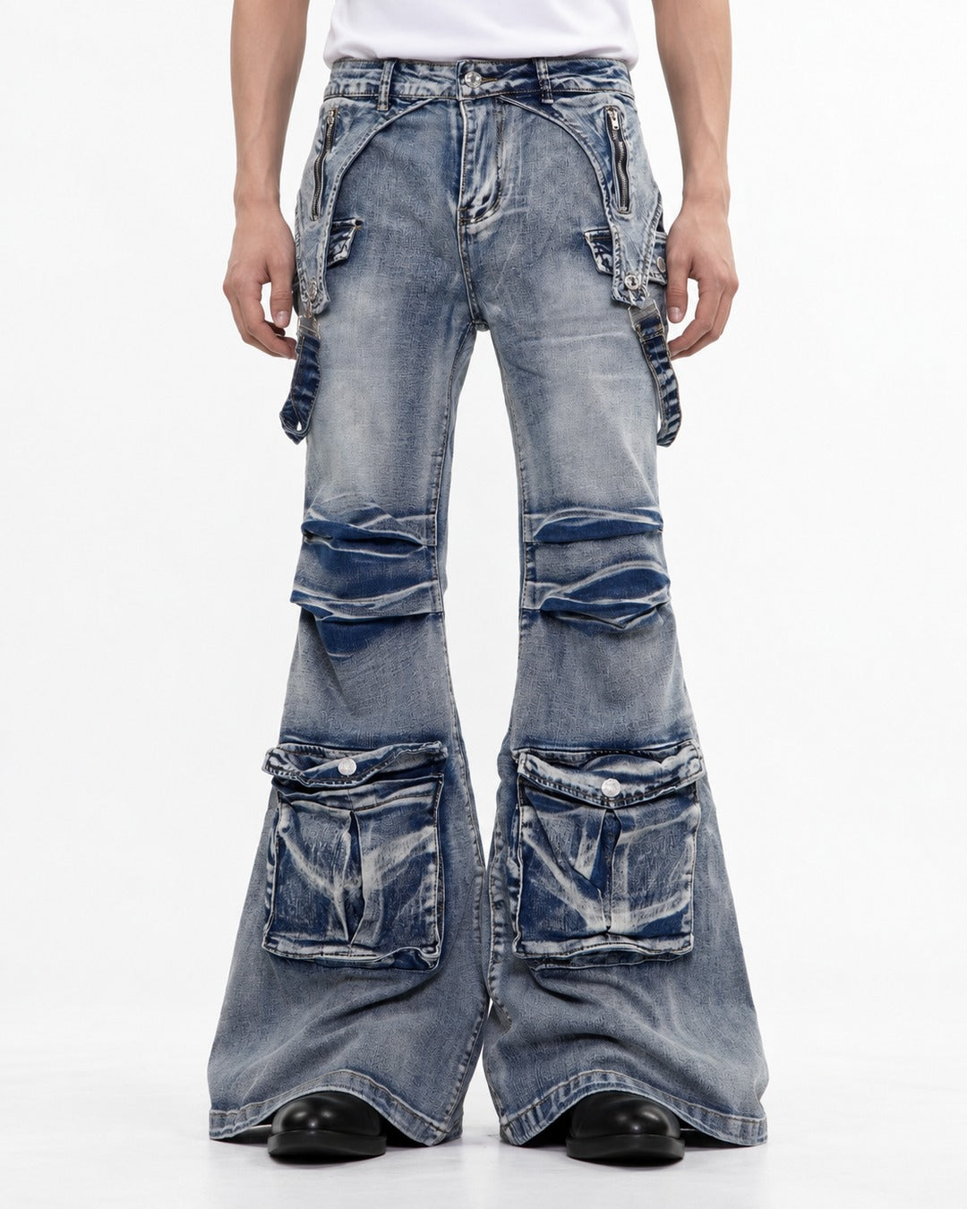 Punk Flared Denim Pants