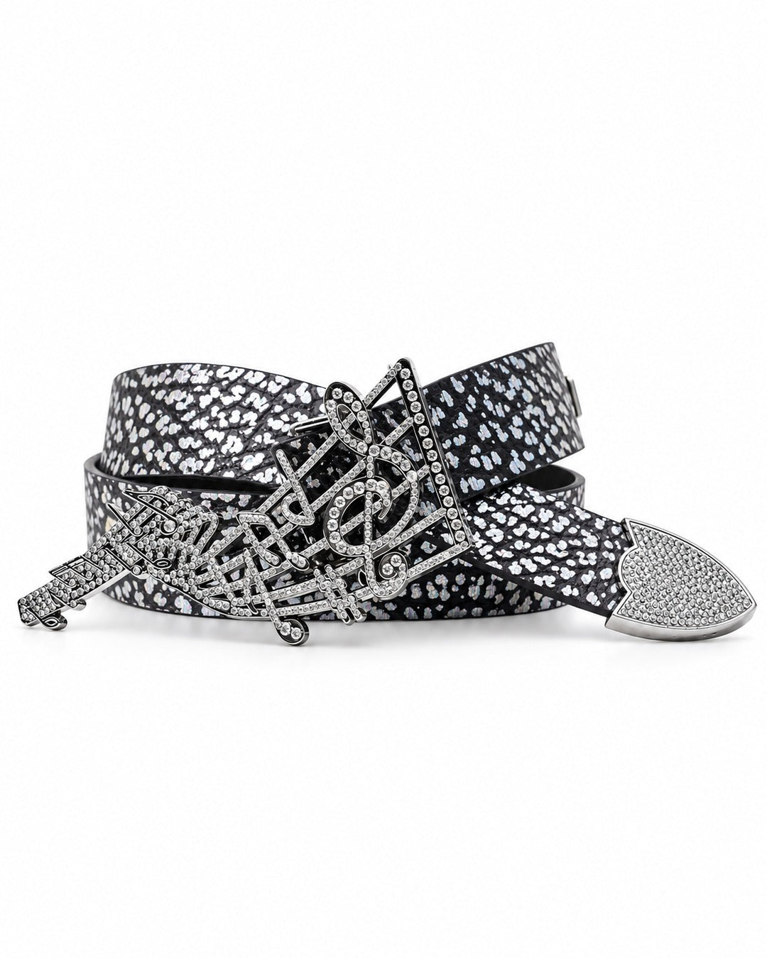Crystal Treble Clef Buckle Belt