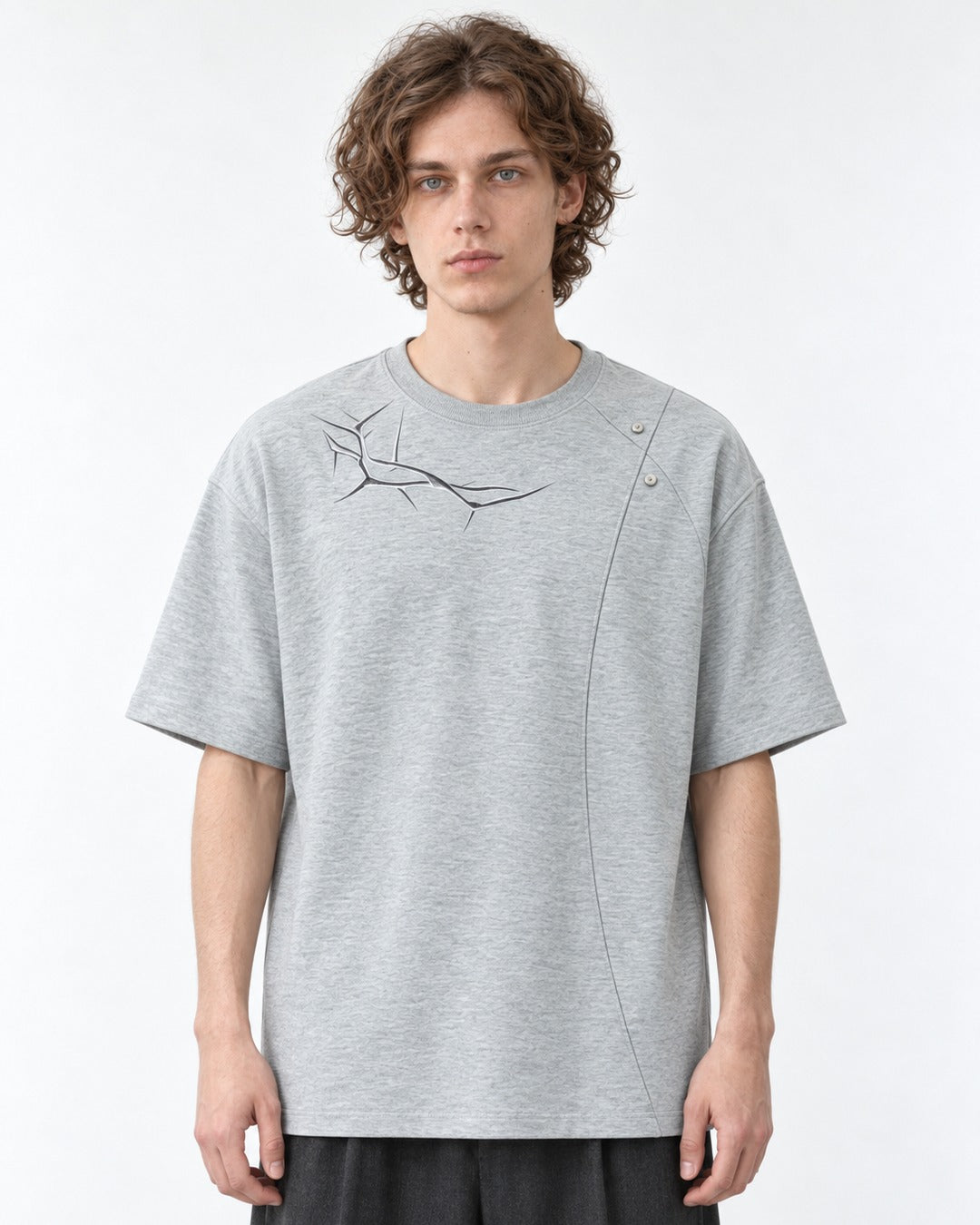 Tee with Barbed-Wire Embroidery