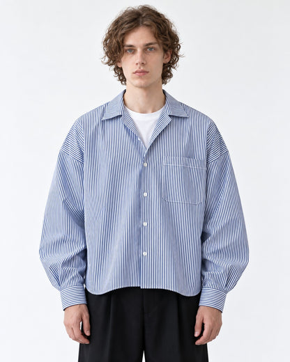 Striped Drop-Shoulder Oversized Shirt