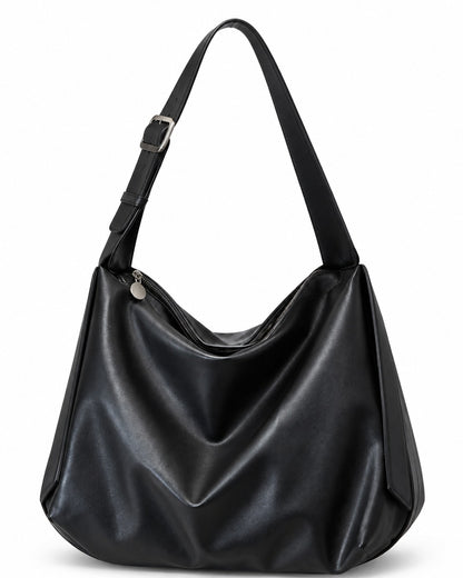Slouchy Leather Hobo Bag