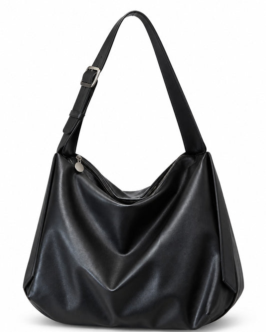 Slouchy Leather Hobo Bag