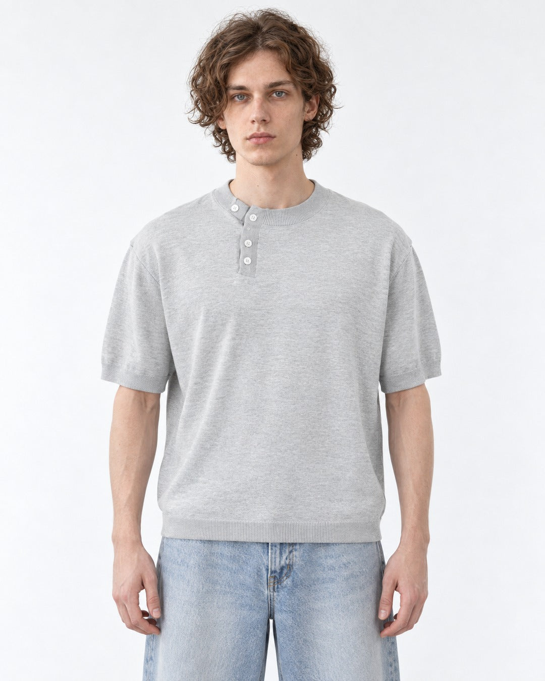 Crew-Neck Knit Top