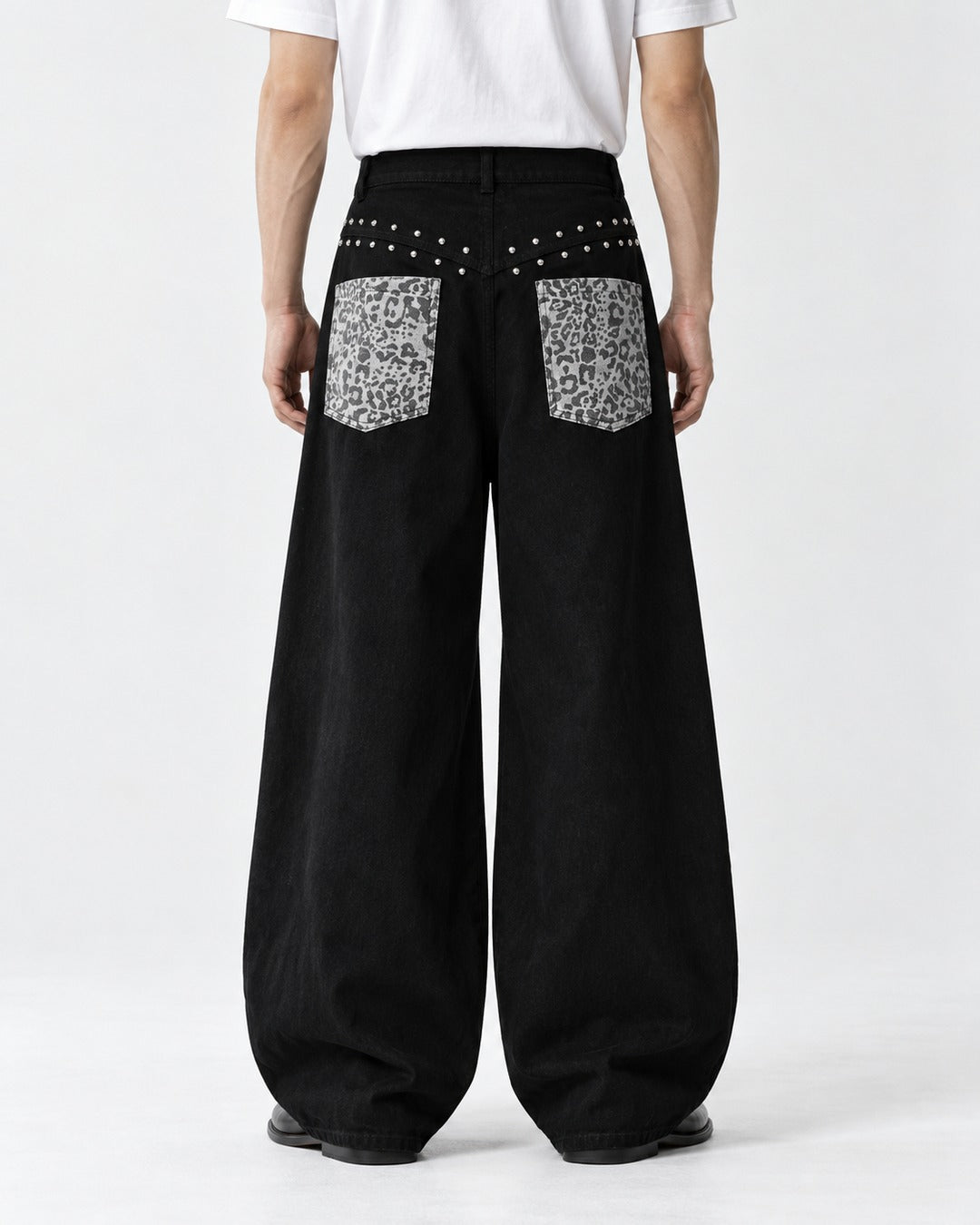 Leopard Patchwork Scimitar Jeans