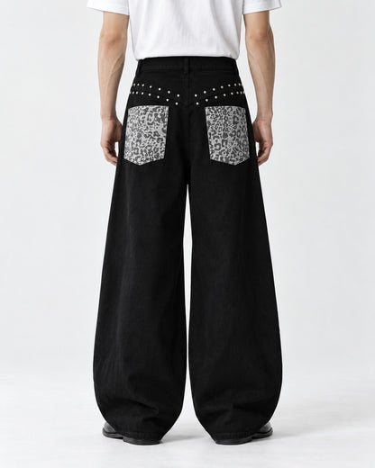 Leopard Patchwork Scimitar Jeans
