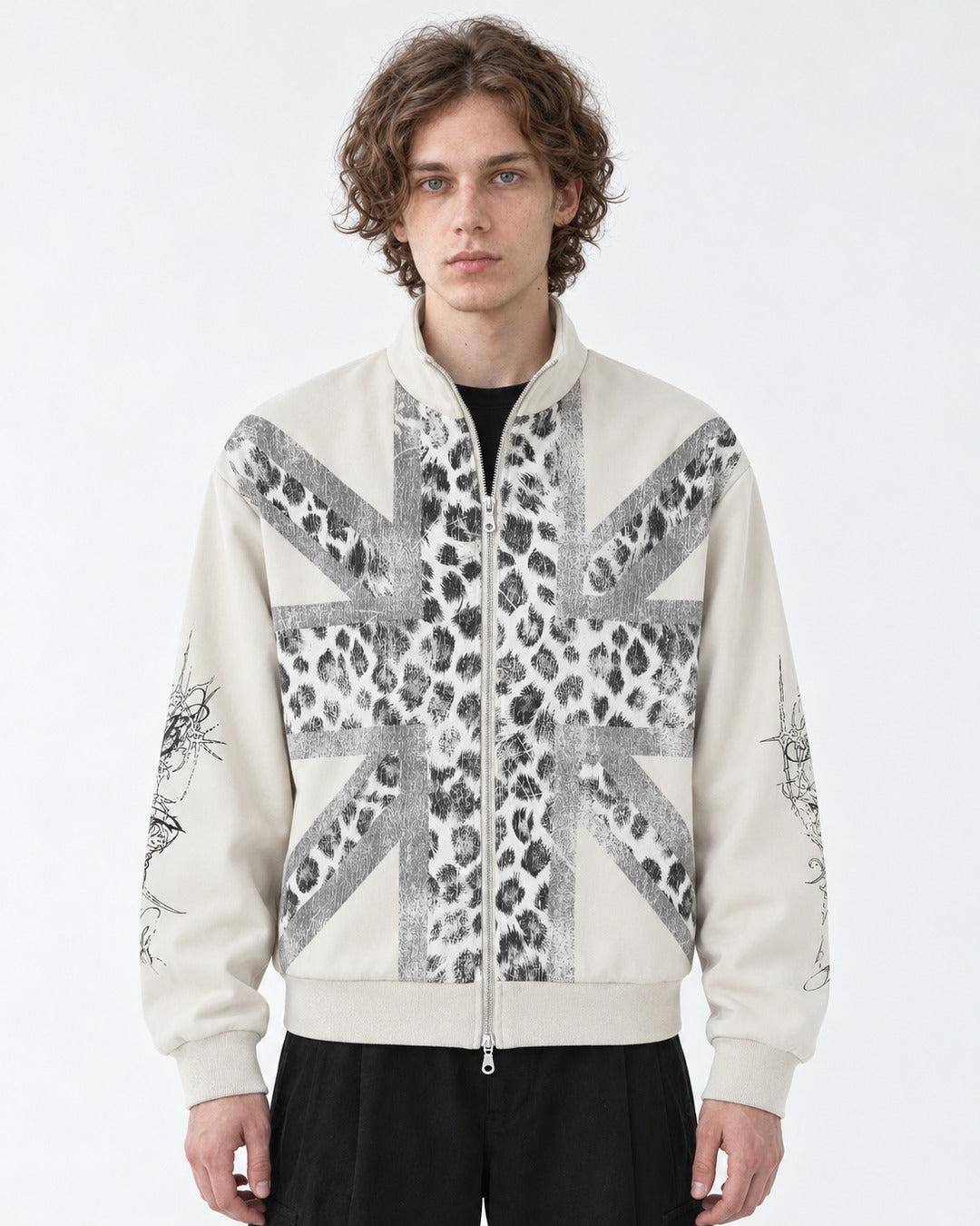 Leopard Union Jack Track Jacket
