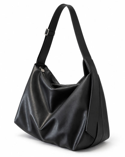 Slouchy Leather Hobo Bag