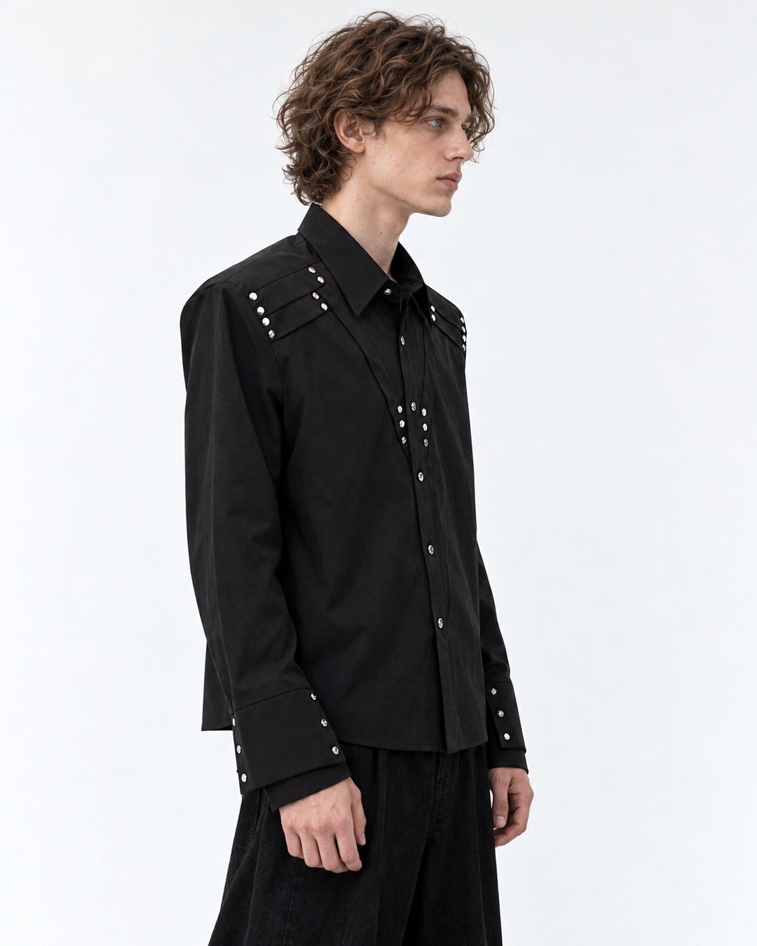 Structured Shoulder Rivet Shirt