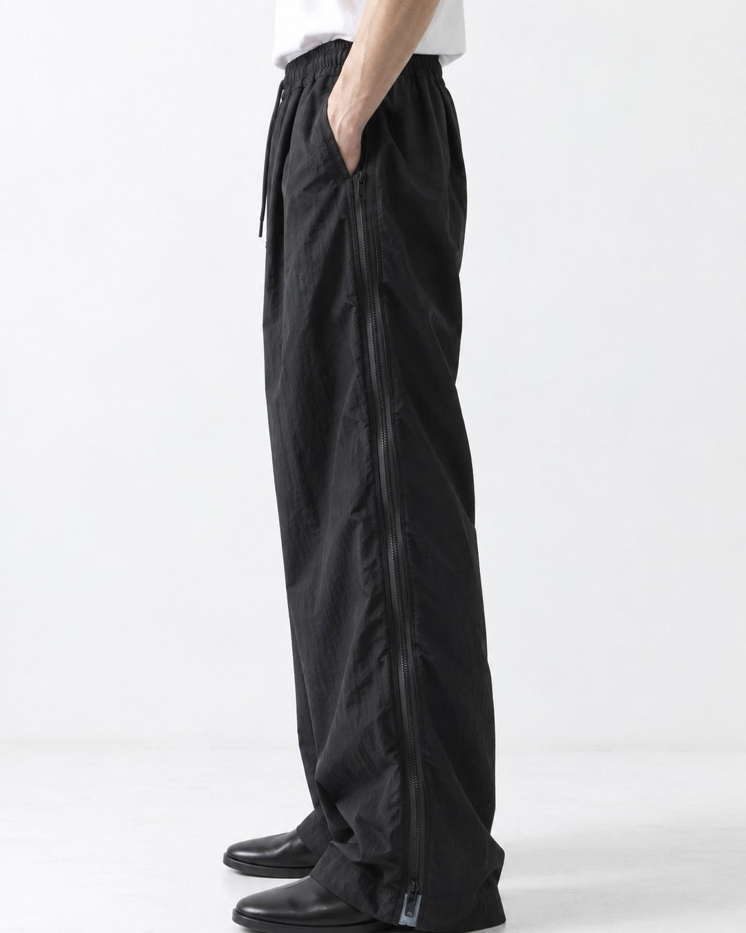 Side Zip Wide-Leg Pants