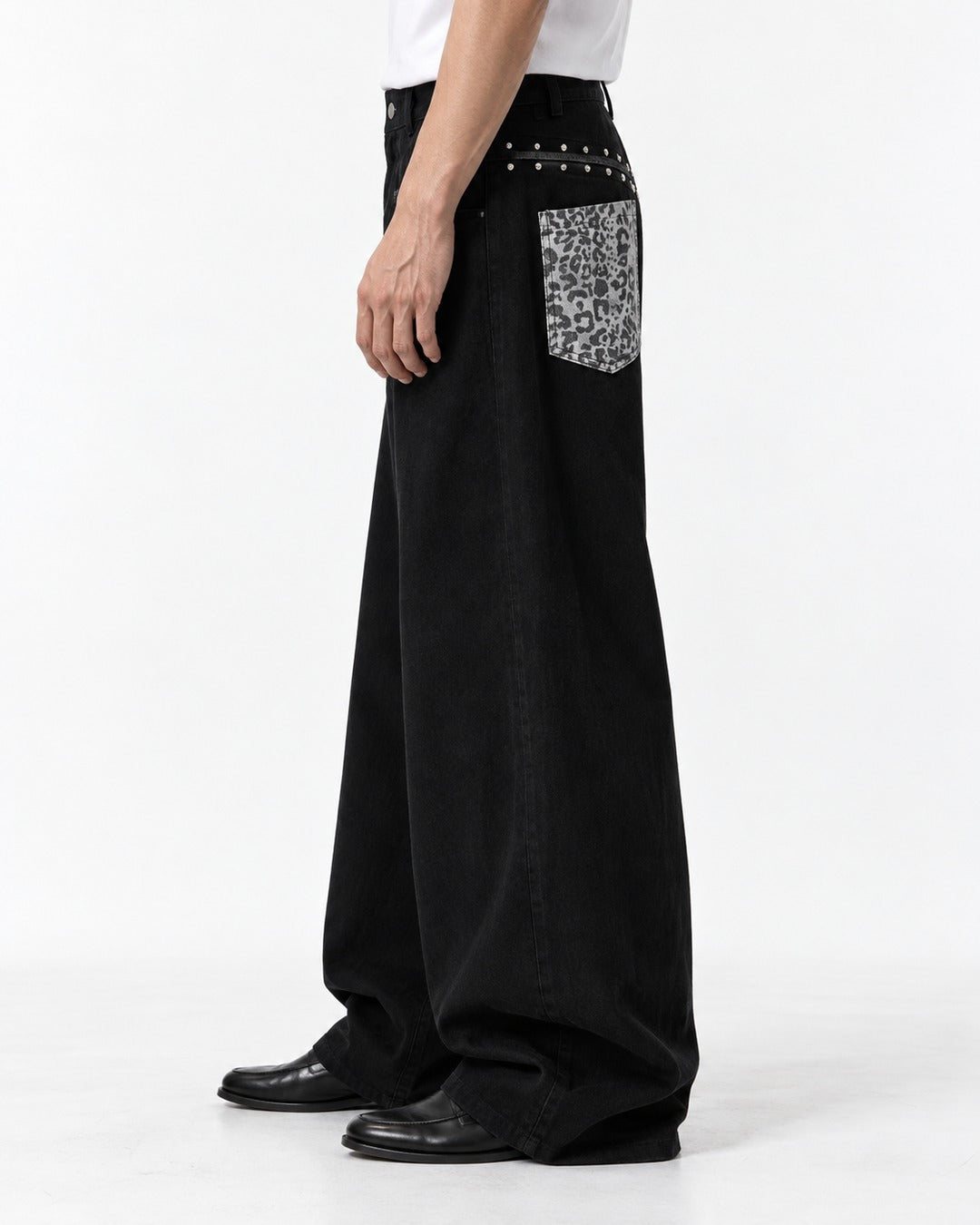 Leopard Patchwork Scimitar Jeans
