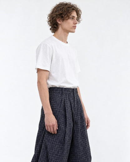 Plaid Wide-Leg Pants