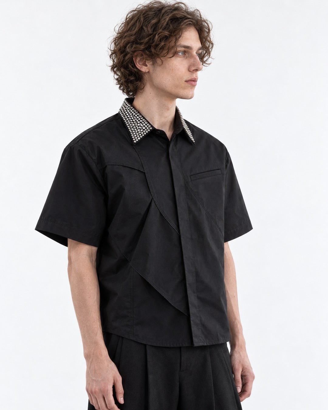 Deconstructed Rhinestone Shirt