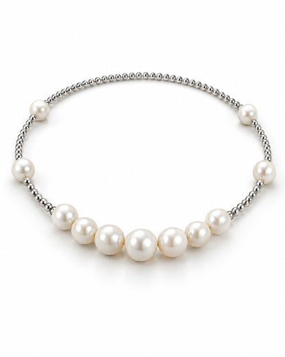 Shell Pearl Ball-Chain Necklace