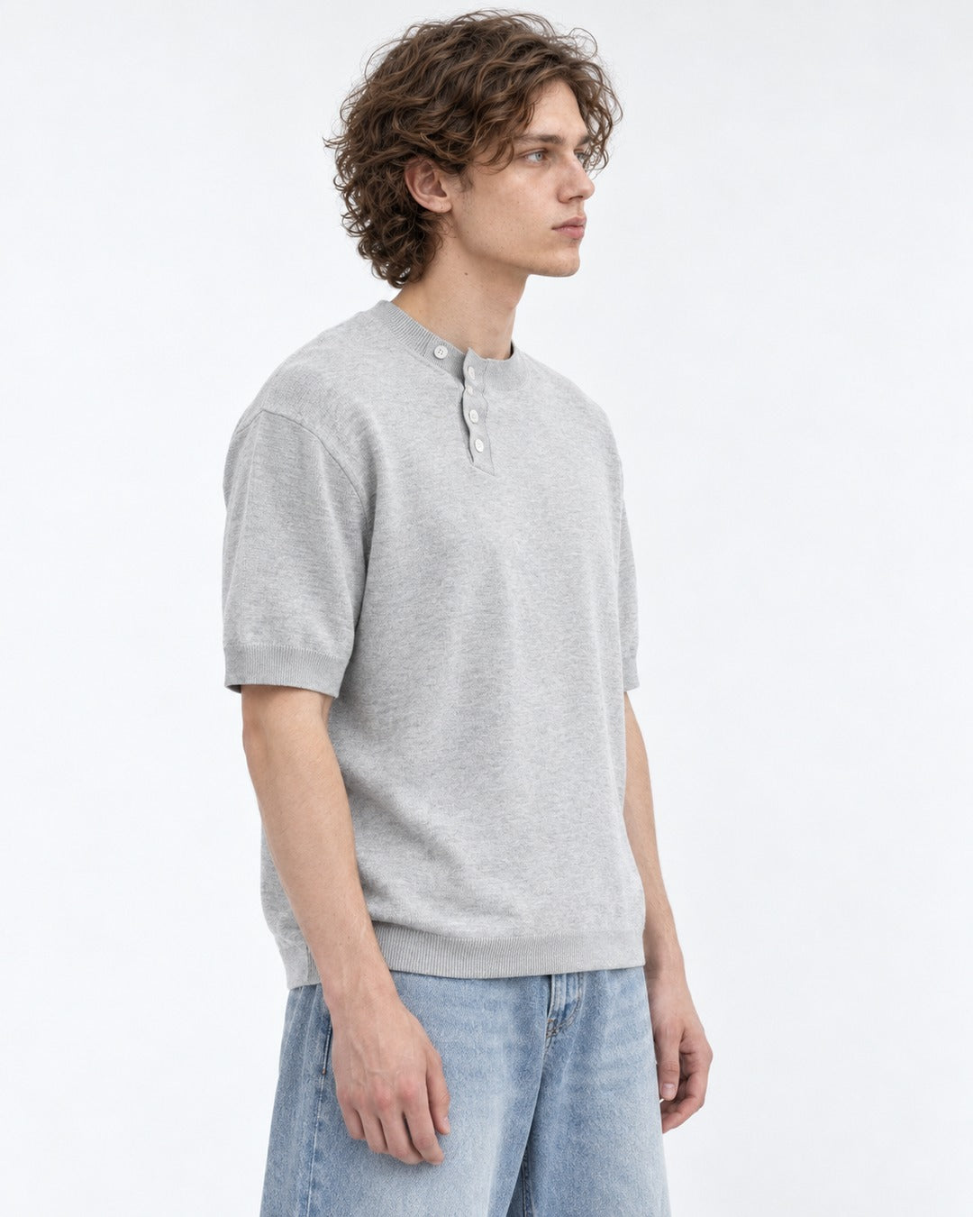 Crew-Neck Knit Top