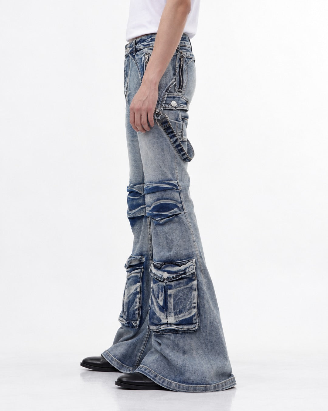 Punk Flared Denim Pants