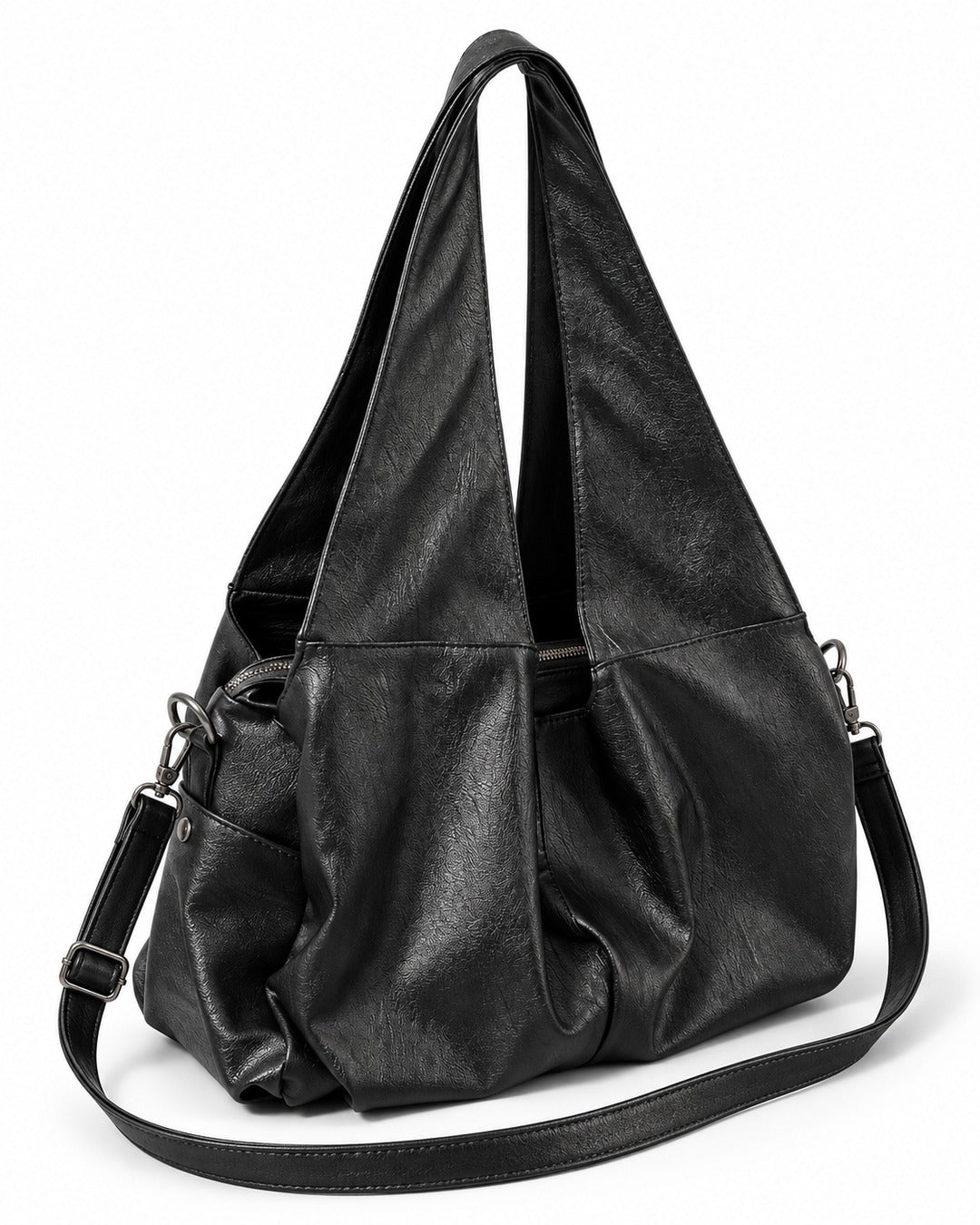 Pebbled Leather Slouch Tote