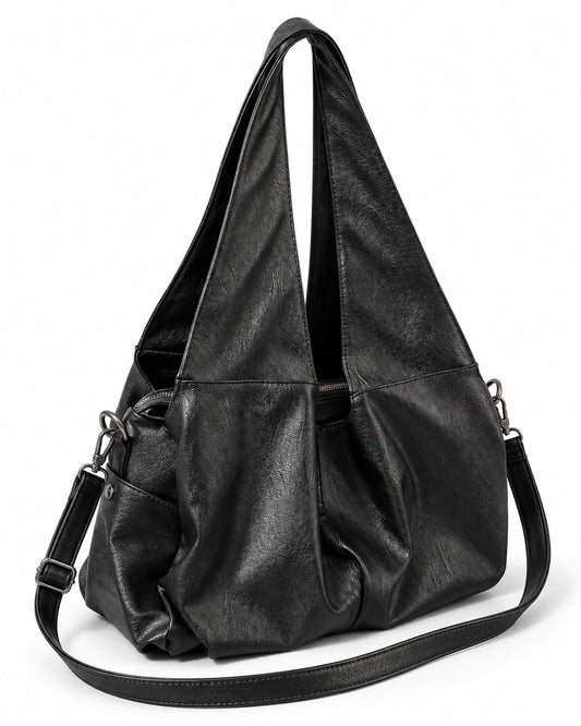 Pebbled Leather Slouch Tote