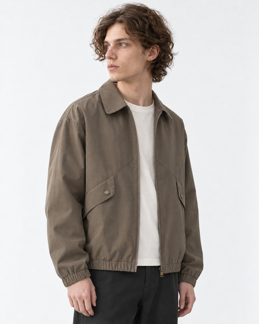 Flap-Pocket Harrington Jacket