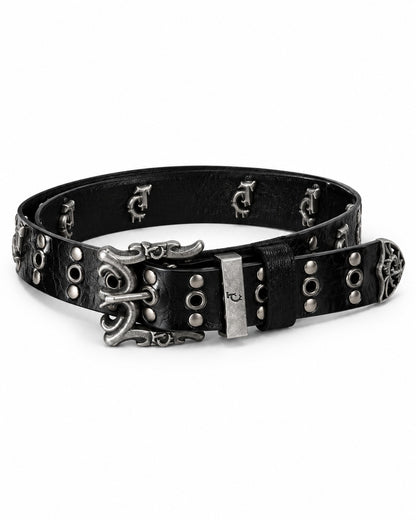 Gothic Scroll Stud Belt