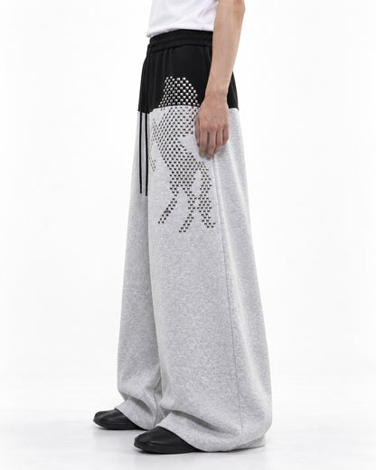 Studded Horse Wide Leg Sweatpants