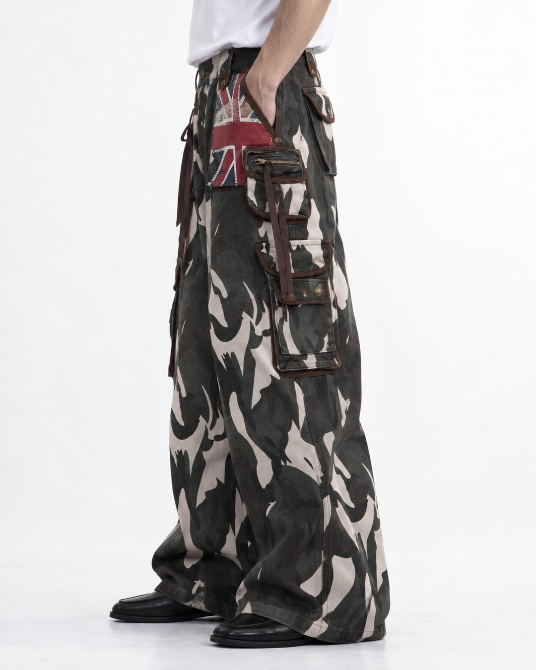 Retro Camouflage Denim Pants