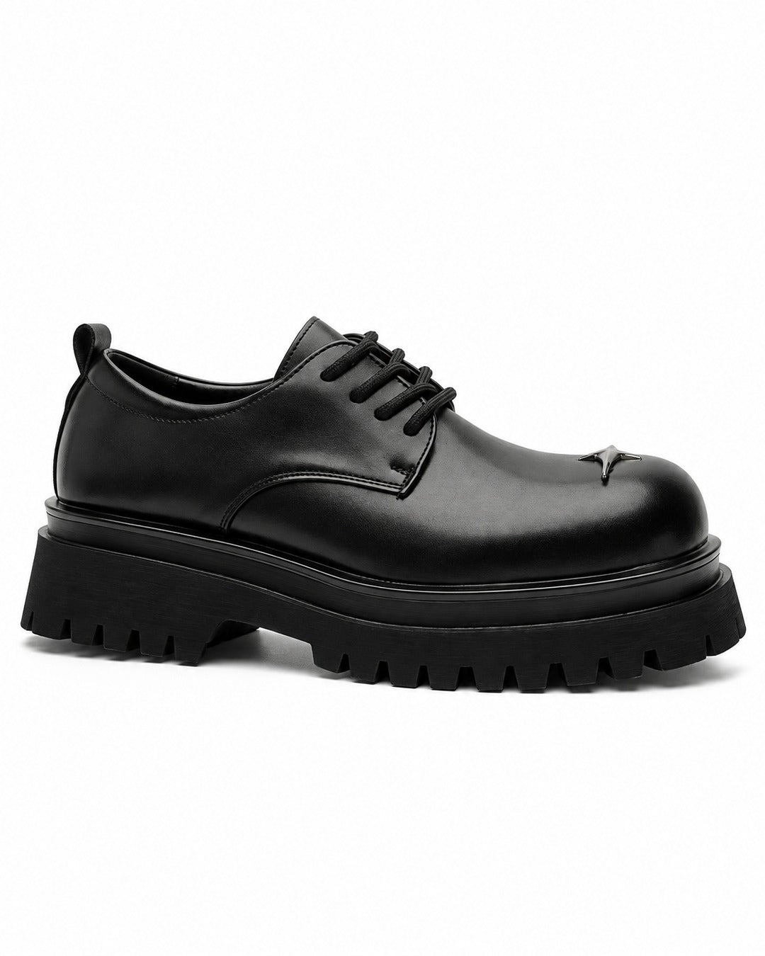 Chunky-Sole Derby Shoes with Star Plate