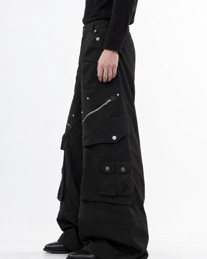Zip Pocket Wide Cargo Pants