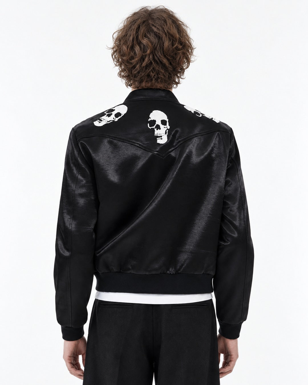 Skull Embroidered Short Jacket