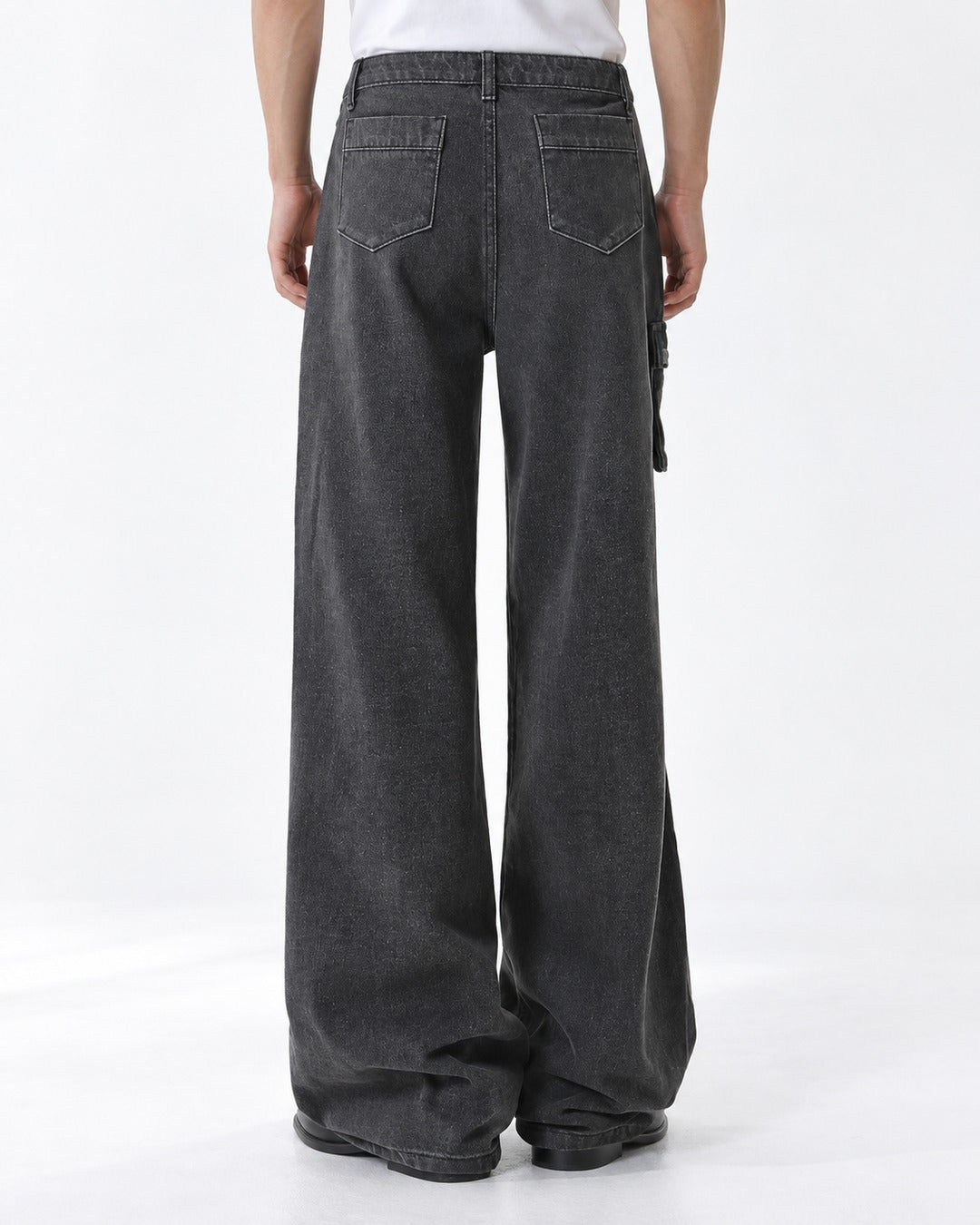 Crisscross Lace Cutout Cargo Jeans