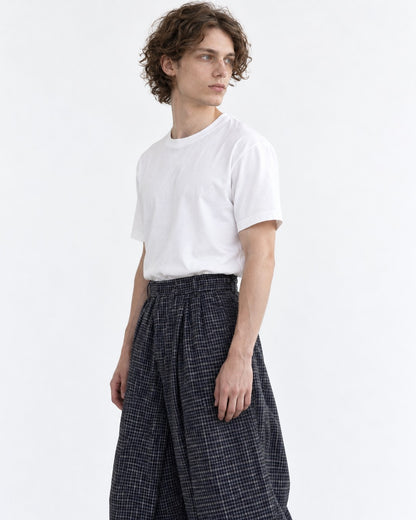 Plaid Wide-Leg Pants