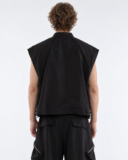 Sleeveless Zip Vest and Cargo Pants Set-Up