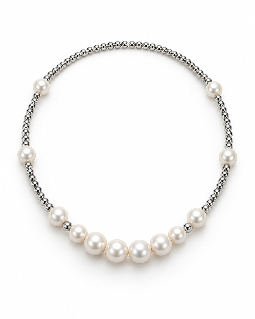Shell Pearl Ball-Chain Necklace