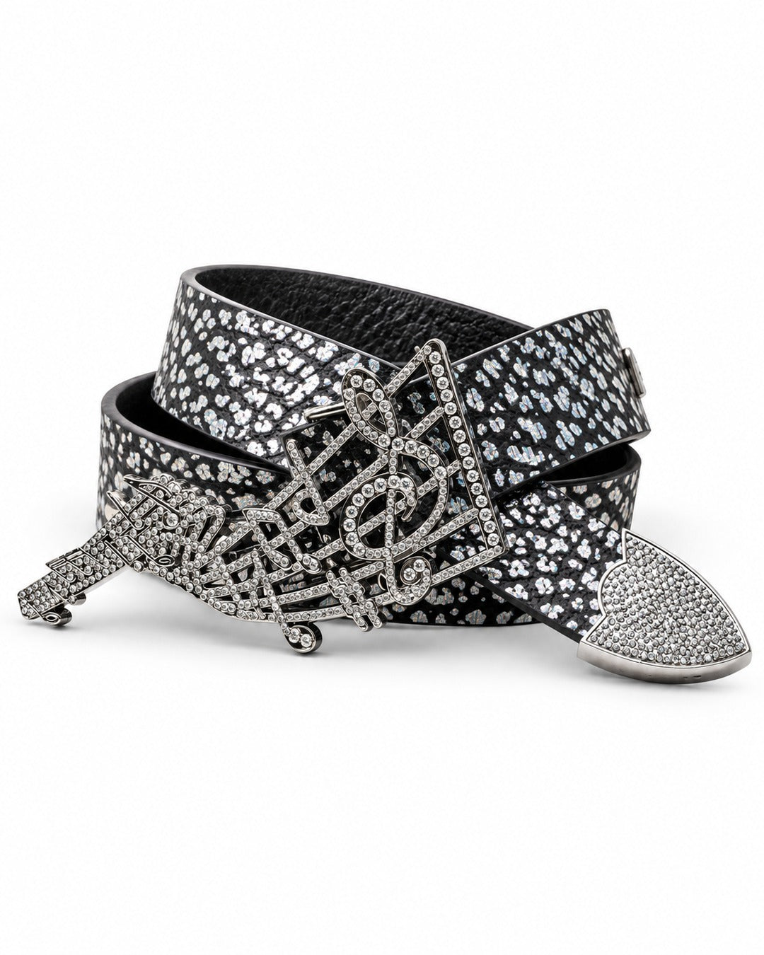 Crystal Treble Clef Buckle Belt