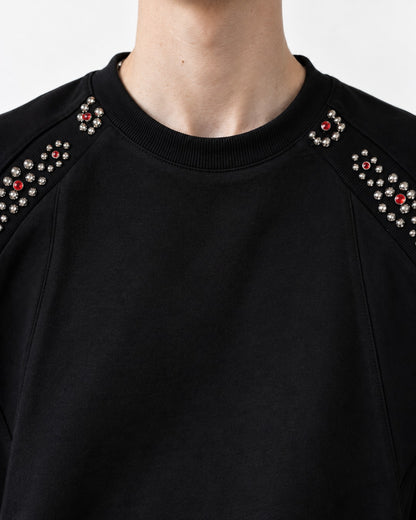 Stud and Gem Shoulder T-Shirt