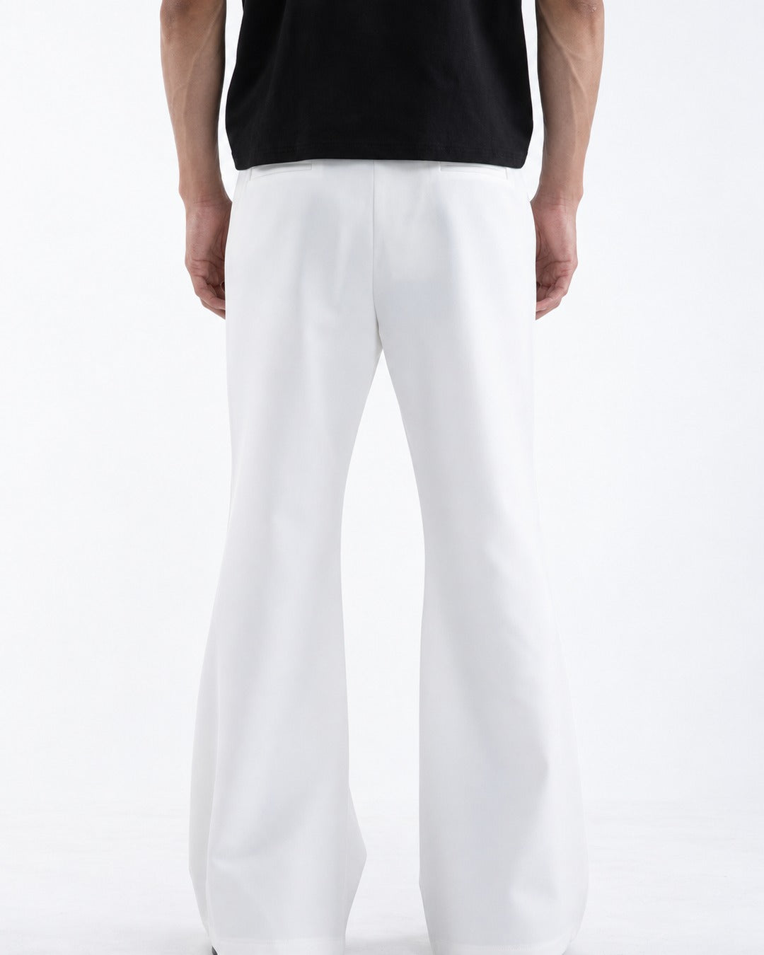 Layered Drape Panel Flared Pants