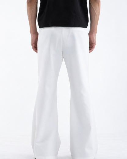 Layered Drape Panel Flared Pants