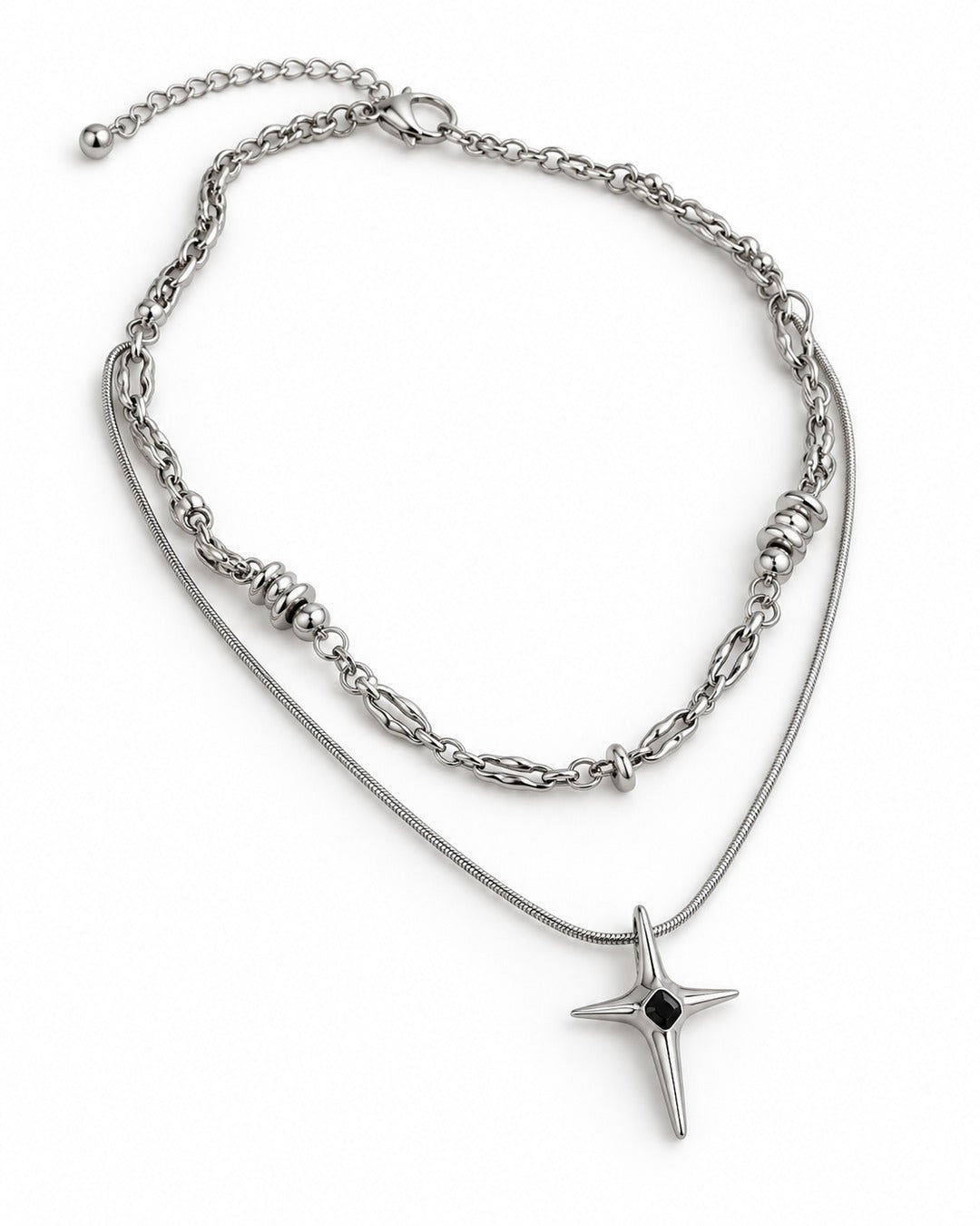 Starburst Double Chain Necklace