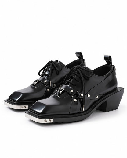 Harness Strap Cantilever Heel Derby Shoes