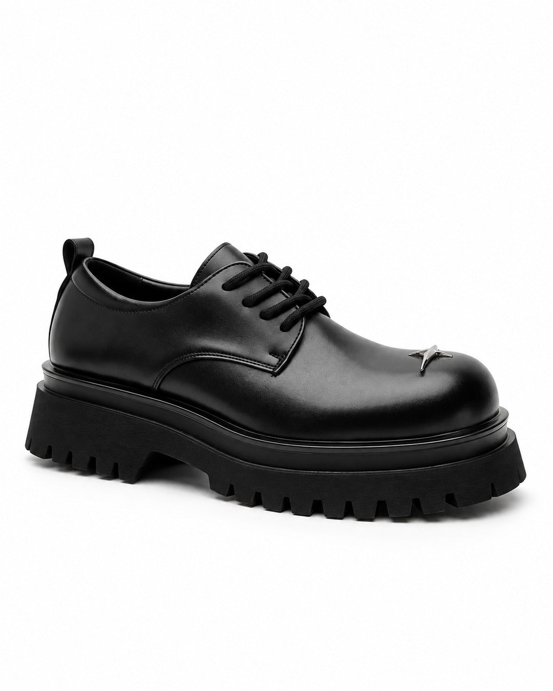 Chunky-Sole Derby Shoes with Star Plate