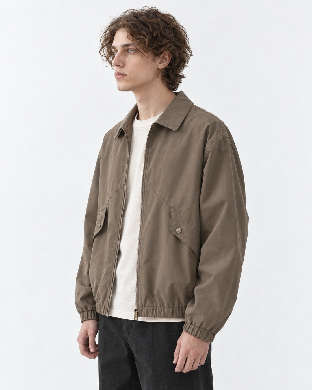 Flap-Pocket Harrington Jacket