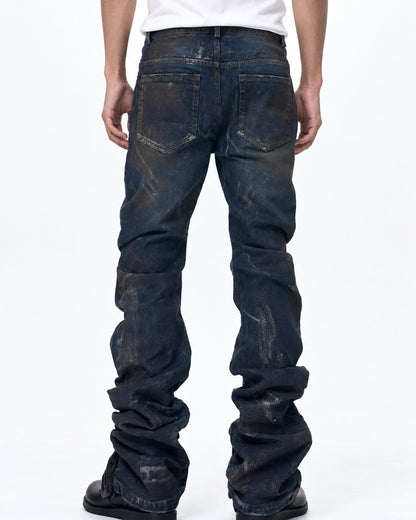 Union Jack Studded Flared Jeans