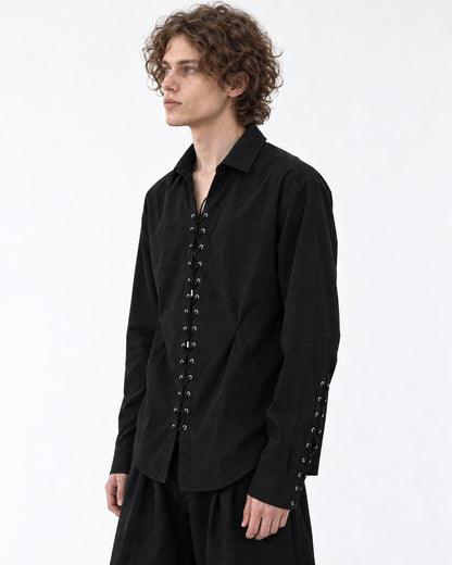 Eyelet Lace-Up Shirt