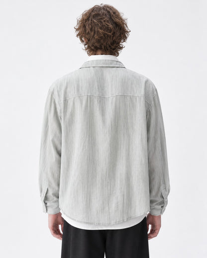 Streaked Dye Layered Collar Shirt