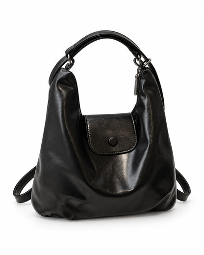 Soft Leather Hobo Backpack