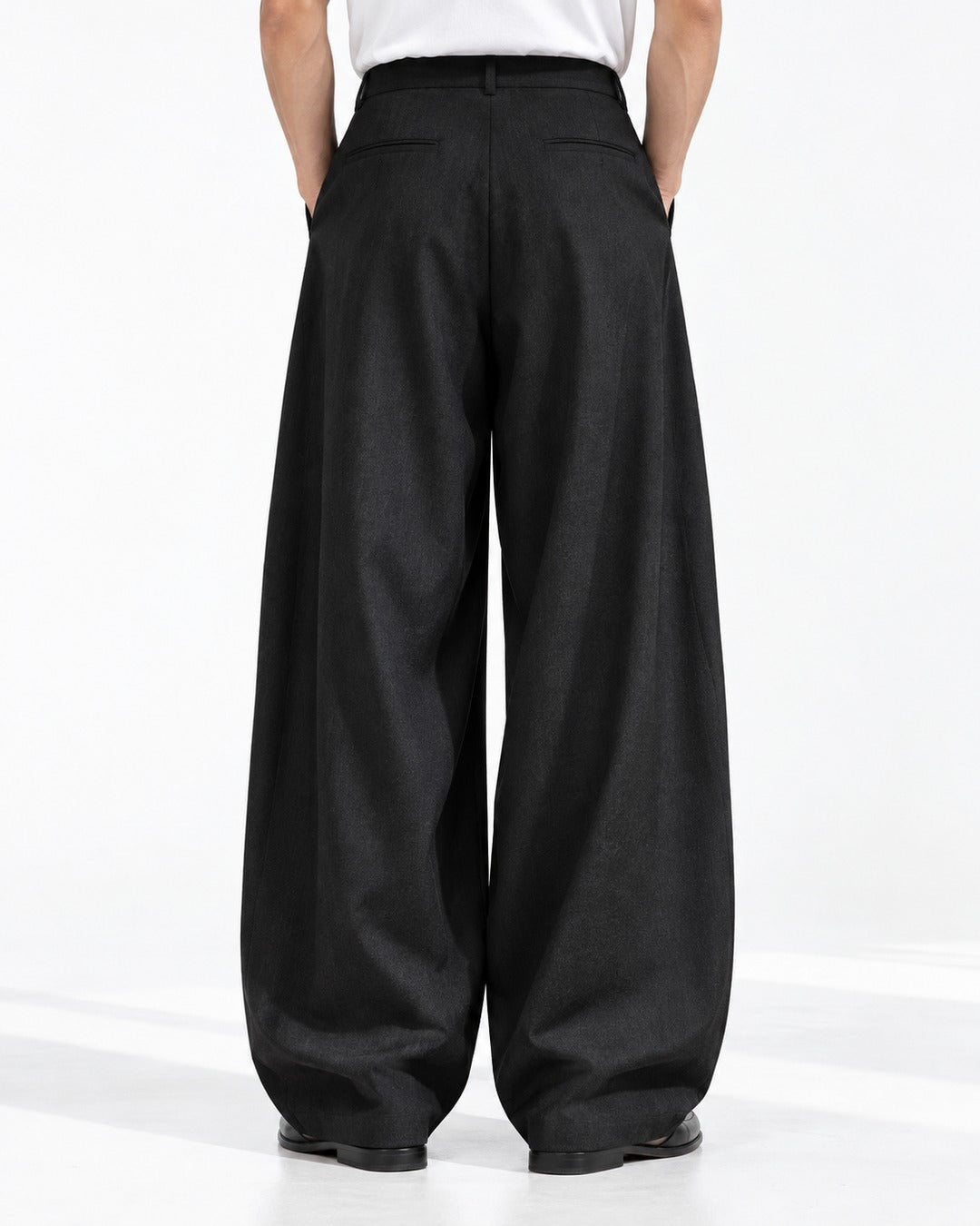 Deep-Pleat Wide Trousers