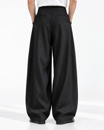 Deep-Pleat Wide Trousers