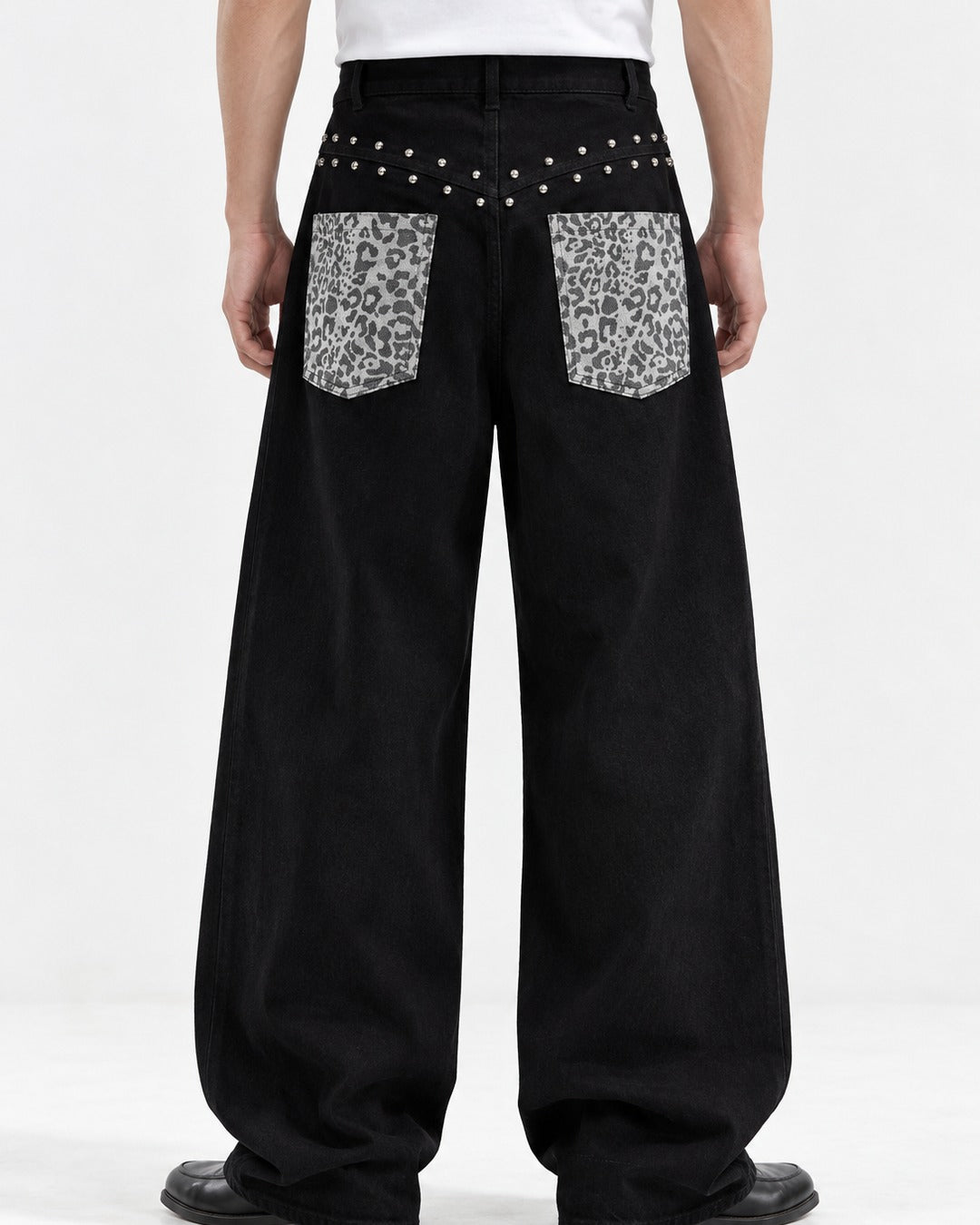Leopard Patchwork Scimitar Jeans